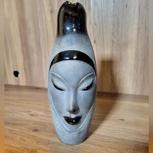 Maleras Sweden Black Crystal Glass Electra Decanter Signed MJ Mats Jonasson MASQ